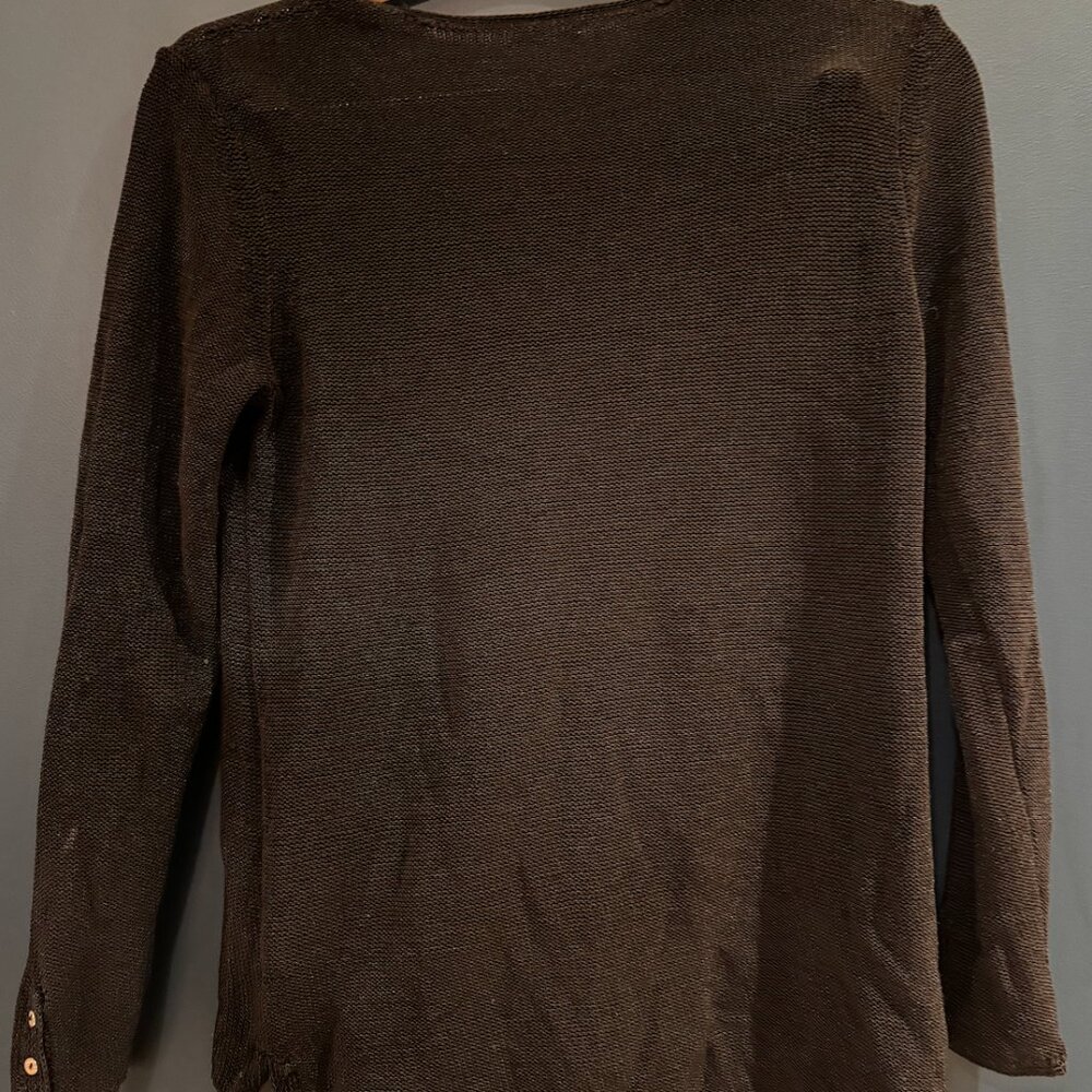 J McLaughlin Slinky V Neck Black Sweater - M - Picture 6 of 7